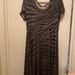Lularoe Dresses | Lularoe Striped Maxi Xl (18) | Color: Black/Gray | Size: Xl