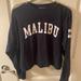 Brandy Melville Tops | Brandy Melville Cropped Malibu Longsleeve | Color: Blue | Size: One Size