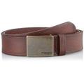 Wrangler Men's Plate Buckle Belt, Brown, 115 cm