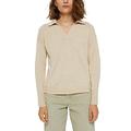 ESPRIT Women's 081ee1i311 Sweater, Sand, L