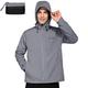 Baleaf Men's Lightweight Jackets Breathable Windbreaker Waterproof Hooded Rain Jacket Hiking Travel Gray Size S