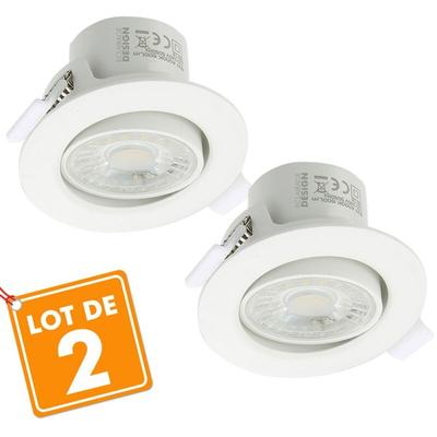 2er Set Valence LED-Einbaustrahler 8W verstellbar Equ. 75W Température de Couleur: Blanc neutre