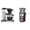 Moccamaster 53979 KBG Select Filterkaffeemaschine, Aluminium, 1.25 liters, Brushed & ROMMELSBACHER Kaffeemühle EKM 300 - Füllmenge Bohnenbehälter 220 g, 150 Watt, schwarz/silber
