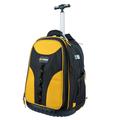Wheeled Rolling Tool Bag Heavy Duty Tool Backpack for Men Tool Organizer Bag Including Laptop Sleeve(Yellow)