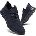 Mens Running Shoes Trainers Walking Tennis Sport Shoes Ligthweight Gym Fitness Jogging Casual Shoes Fashion Sneakers for Men Dark Blue 6.5