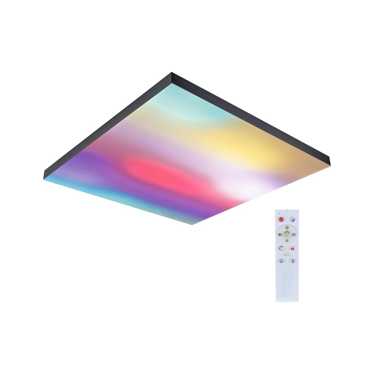 Paulmann LED Panel Velora Rainbow dynamicRGBW eckig 595x595mm 3000 - 6500K Schwarz dimmbar 79909 Image