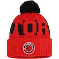 "Men's New Era Red Toronto Raptors Sport Logo Cuffed Knit Hat with Pom"