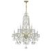 Crystorama Traditional Crystal 32 Inch 10 Light Chandelier - 1110-PB-CL-MWP