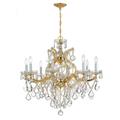 Crystorama Maria Theresa 28 Inch 9 Light Chandelier - 4409-GD-CL-SAQ