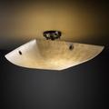 Justice Design Group Clouds 21 Inch 3 Light Semi Flush Mount - CLD-9651-25-MBLK-F6