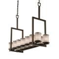 Justice Design Group Veneto Luce 42 Inch 14 Light Linear Suspension Light - GLA-8764-16-WHTW-DBRZ