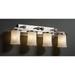 Justice Design Group Veneto Luce 29 Inch 4 Light Bath Vanity Light - GLA-8774-16-AMBR-MBLK