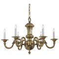 Metropolitan Lighting Cast Brass 29 Inch 6 Light Chandelier - N700206