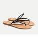 J. Crew Shoes | J. Crew Capri Braided Strap Flip Flops In Black Leather | Color: Black/Tan | Size: 7