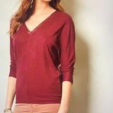 Anthropologie Sweaters | Anthropologie Burgundy Dolman Sleeve Sweater By Bordeaux | Color: Pink/Red | Size: M