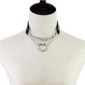 Free People Jewelry | Black Leather Choker | Color: Black/Silver | Size: Os