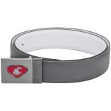Gray Washington State Cougars Reversible Leather Belt