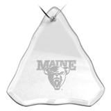 Maine Black Bears 3.25'' x 3.75'' Glass Tree Ornament