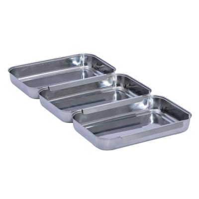 WENKO - Panier-Set Edelstahl 3-teilig Küchenzubehör 1 ct (24.99 € / 1 ct)