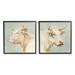 Stupell Industries Vintage Farm Cattle Cows Watercolor Portrait Beige Blue 2 - Piece Graphic Art Set Wood in Brown | 17 H x 17 W x 1.5 D in | Wayfair