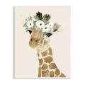 Stupell Industries Cute Baby Giraffe Floral Crown Children's Safari Animal Graphic Art Wood in Brown | 19 H x 13 W x 0.5 D in | Wayfair