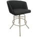 Winston Porter Swivel Tilt Counter Metal Bar Stool 26" Joey - Basin Beige - Beige Upholstered/Metal in Gray | 21 D in | Wayfair