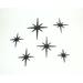 Orren Ellis 6 Piece Starburst Wall Décor Set Metal in Black | 12 H x 8.5 W x 0.25 D in | Wayfair 4D4FC69C794647D7AE857F489B4B15CF