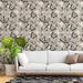 Rosalind Wheeler Borlange 126" L x 24" W Peel & Stick Wallpaper Roll Vinyl, Latex in Brown/White | 24 W in | Wayfair