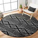 Black/White 132 x 0.39 in Indoor Area Rug - Foundry Select Cobos Geometric Black/Ivory Area Rug Polypropylene | 132 W x 0.39 D in | Wayfair