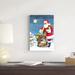 The Holiday Aisle® Santas List V by Beth Grove - Wrapped Canvas Painting Canvas in Blue/Red | 18 H x 12 W x 1.25 D in | Wayfair