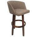 Latitude Run® Aabia Swivel Stool Wood/Upholstered in Black | 22 W x 21 D in | Wayfair C44940CE305A46F99AC4AE468CD13B2B