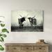 Foundry Select Texas Longhorns by Debra Van Swearingen - Wrapped Canvas Photograph Metal in Black/White | 32 H x 48 W x 1.25 D in | Wayfair