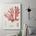 Rosecliff Heights Vintage Coral Study IV Premium Gallery Wrapped Canvas - Ready To Hang Metal in Black/Blue/Green | 60 H x 40 W x 1 D in | Wayfair