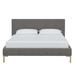 Wade Logan® Bilkis Low Profile Platform Bed Upholstered/Polyester in Gray | 37 H x 83 W x 88 D in | Wayfair 7B1B0A9E733D41EA9AE5DC1A1EA0F8D5