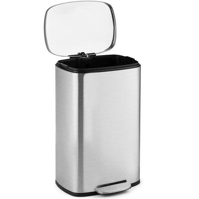 13.2 Gallon Stainless Steel Trash Garbage Can Airtight Soft Close Bin