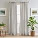 100% Linen Back Tab Lined Curtain Panel Pair