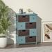 Storage Wood Accent Cabinet With 4 Drawers and 4 Baskets - 21.65*11.42*33.27 inch