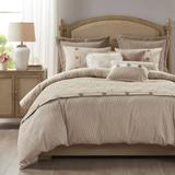 Madison Park Signature Grace Taupe Geometric Oversized Jacquard Comforter Set