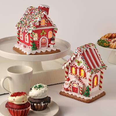 7" LED Cookie Sprinkles House Set of 2