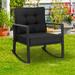 Gymax 2PCS Outdoor Wicker Rocking Chair Patio Rattan Single Chair - See Details