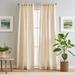100% Linen Back Tab Lined Curtain Panel Pair
