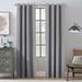 Wide Width Thermaplus Maya Indoor Single Grommet Curtain Panel by Commonwealth Home Fashions in Grey (Size 52" W 84" L)