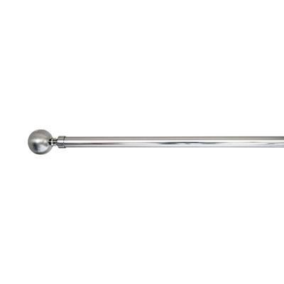 Versailles' Lexington Ball Rod Set (28in - 48in) by Versailles Home Fashions in Pewter