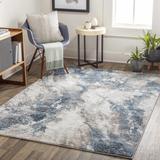 Napierville 5'3" x 7' Modern Contemporary Bohemian Abstract Light Gray/Charcoal/Neutral/Nutmeg/Dark Gray/Ivory/Sky Blue/Medium Gray/Tan Area Rug - Hauteloom