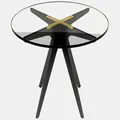 Gabriel Scott Dean Round Side Table - DEN-RND-ST-BRS-SG