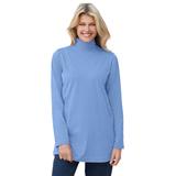 Plus Size Women's Perfect Mockneck Tunic by Woman Within in French Blue (Size 3X)