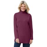 Plus Size Women's Perfect Mockneck Tunic by Woman Within in Deep Claret (Size 3X)