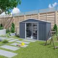 Yardmaster - Abri de jardin métal gris 6,44 m² + kit d'ancrage - Gris