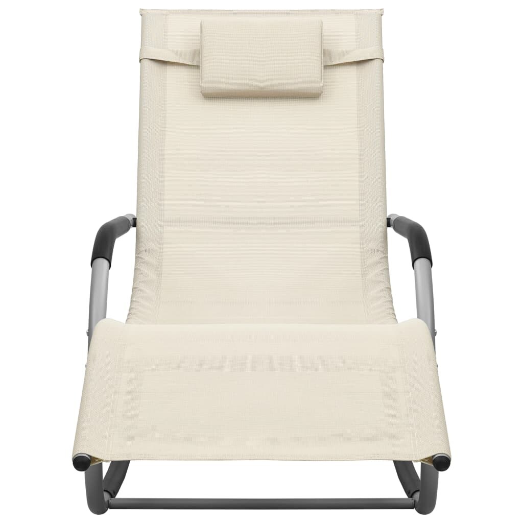 vidaXL Sonnenliege Textilene Creme und Grau Image