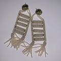 Anthropologie Jewelry | Beaded Cream Color Earrings From Anthropogie | Color: Cream/White | Size: Os